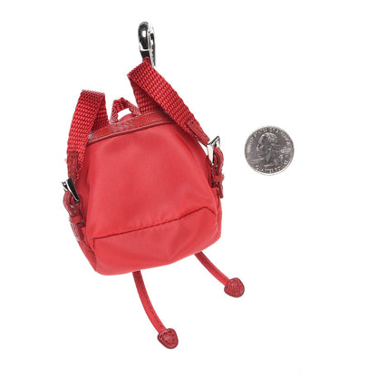 Prada Nylon Vela Backpack Keychain Charm Rosso 2 of 7
