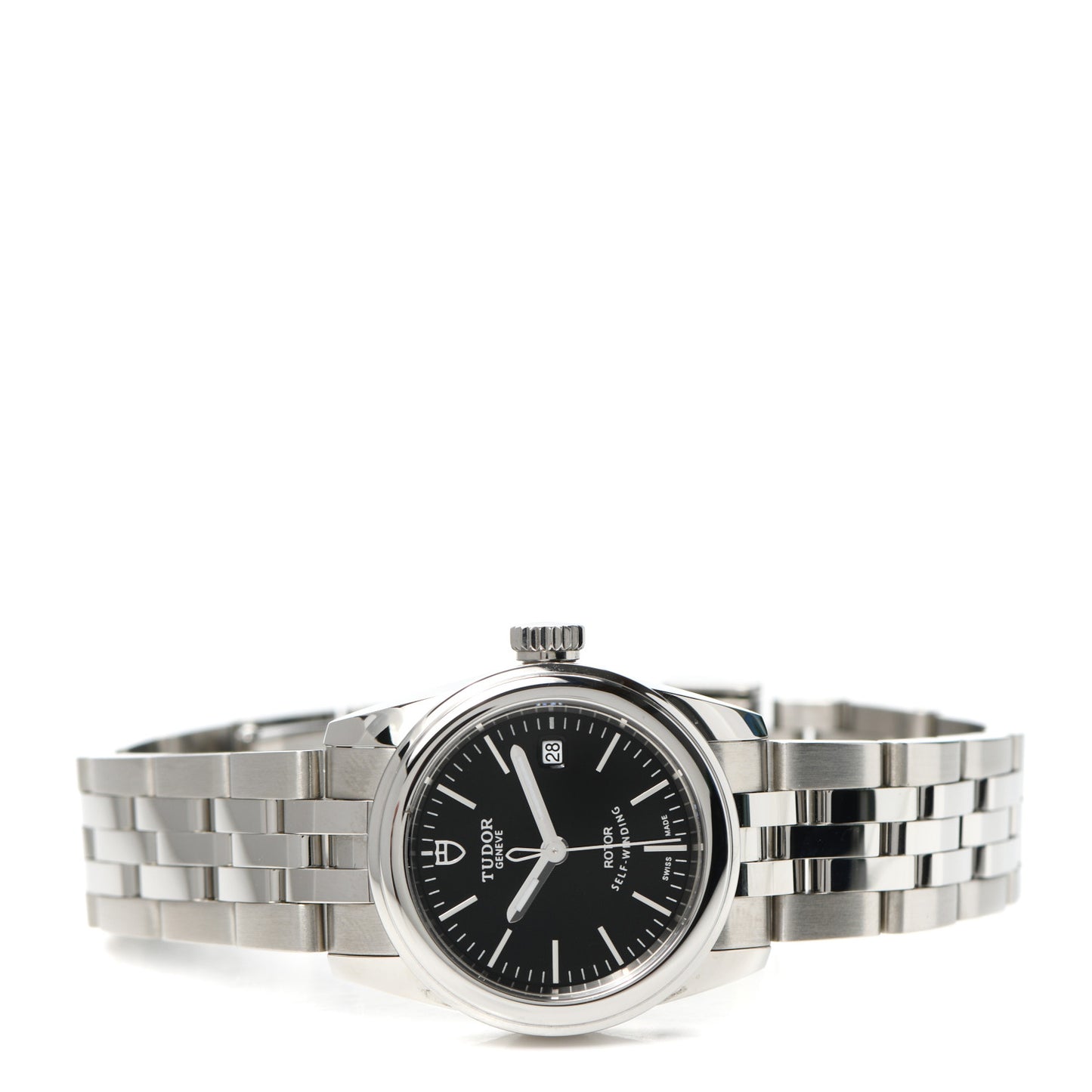 Stainless Steel 26mm Glamour Date Automatic Watch Black 51000