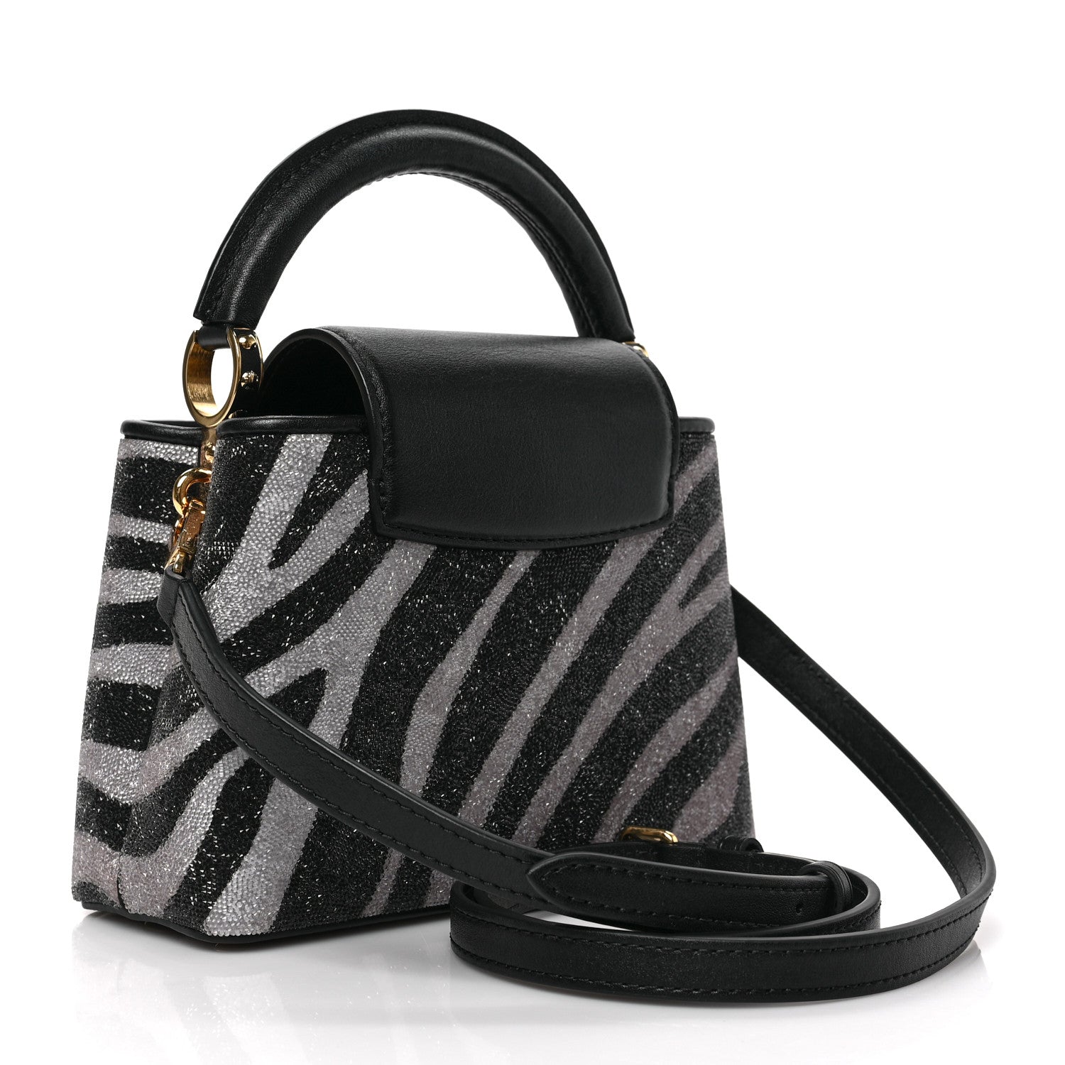 Louis Vuitton Swarovski Calfskin Capucines Mini Zebra 3 of 8