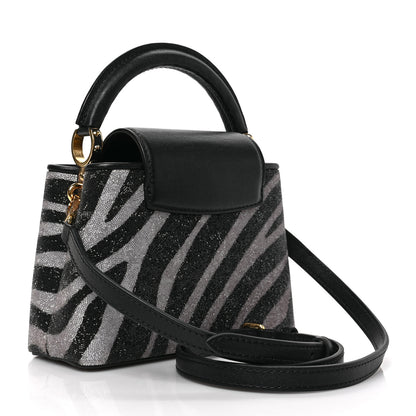 Louis Vuitton Swarovski Calfskin Capucines Mini Zebra 3 of 8
