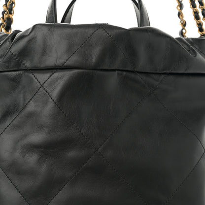 Chanel Shiny Calfskin Quilted Chanel 22 Backpack Black 8 of 10