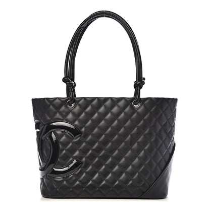 Chanel Calfskin Quilted Large Cambon Tote Black 1 of 16