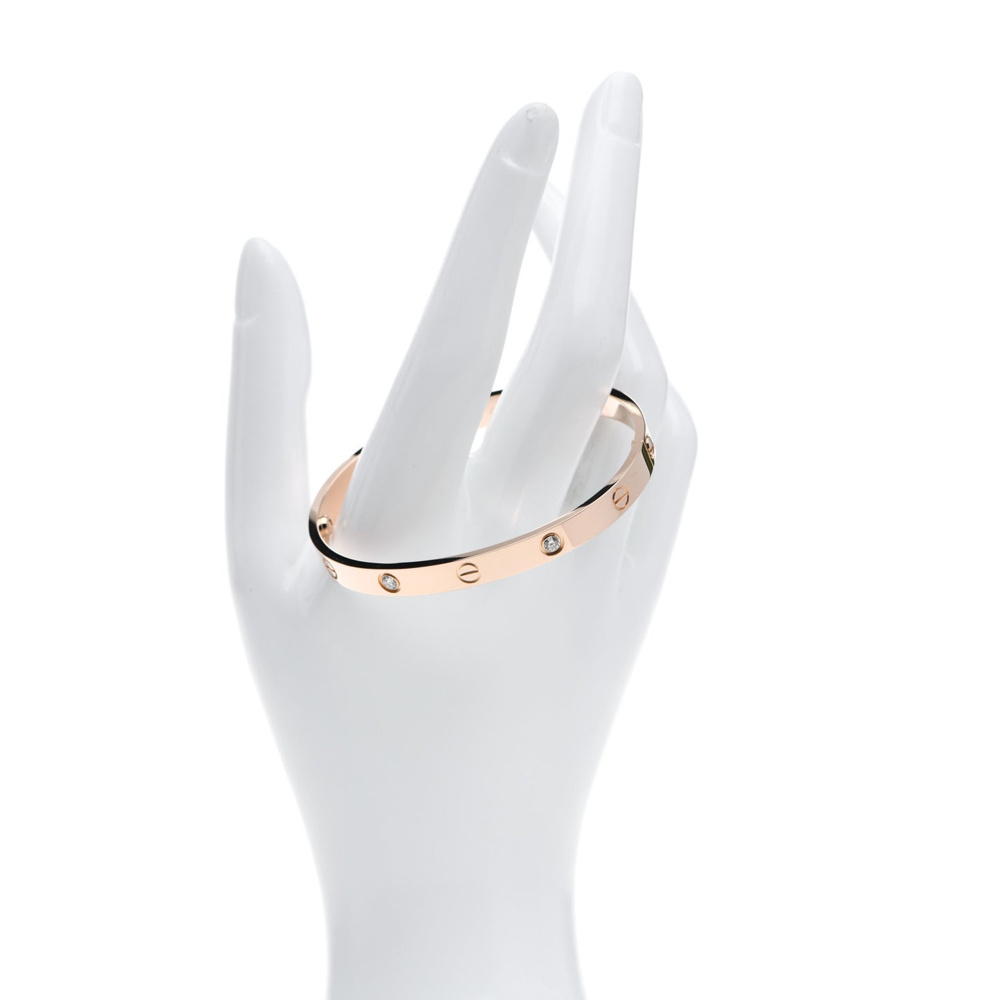 18K Pink Gold 4 Diamond LOVE Bracelet 18