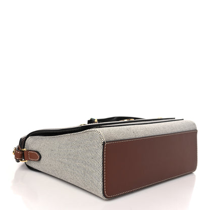 Burberry Canvas Horseferry Print Note Crossbody Bag Grey Black 3 of 7