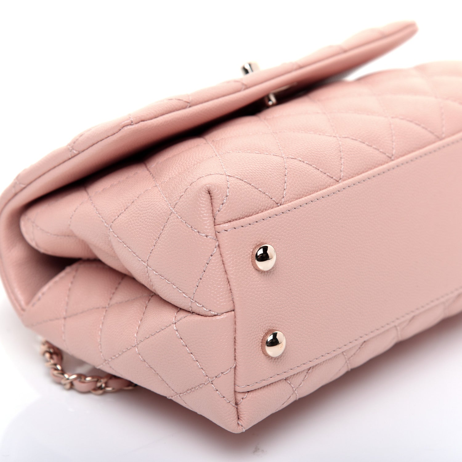 Chanel Caviar Quilted Mini Coco Handle Flap Light Pink 5 of 11