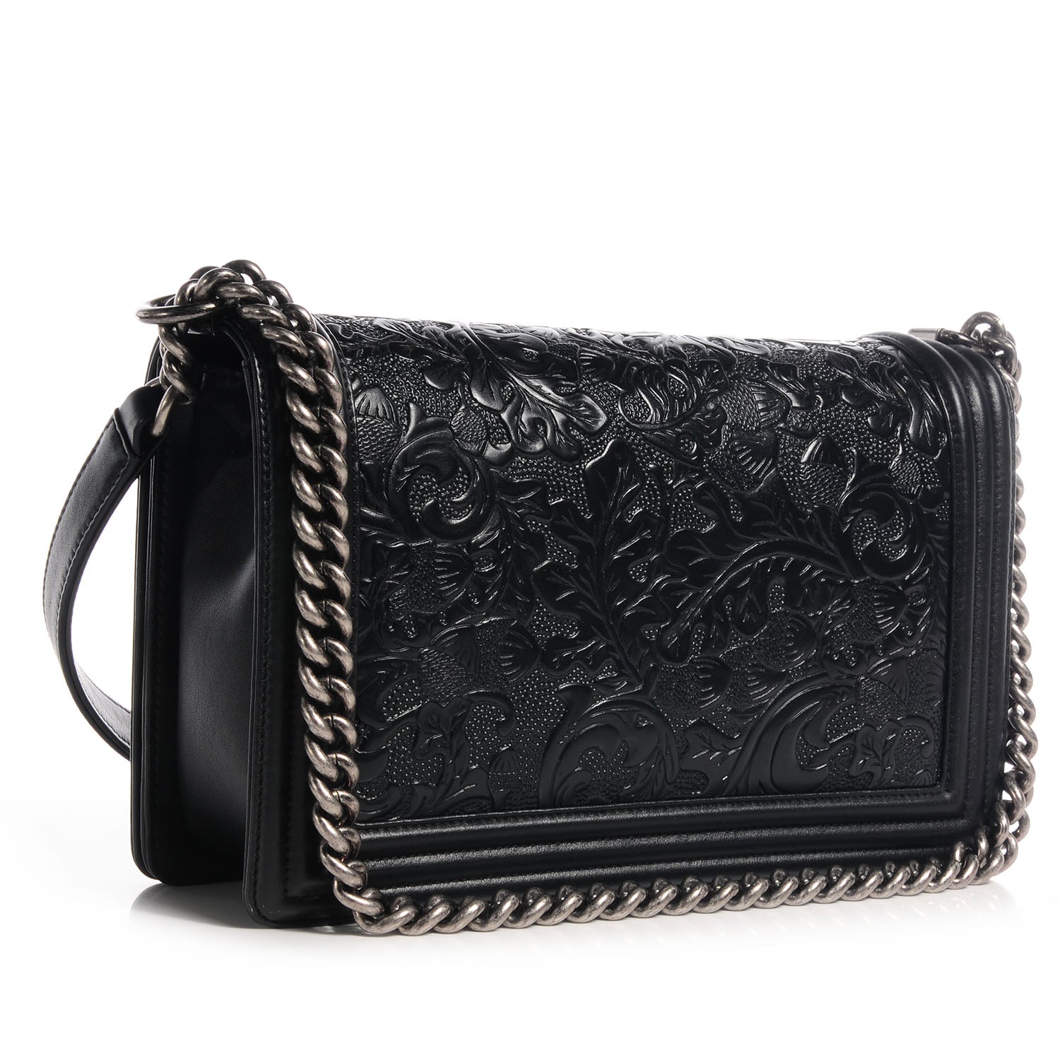 Chanel Leather Cordoba Medium Boy Flap Black 3 of 8