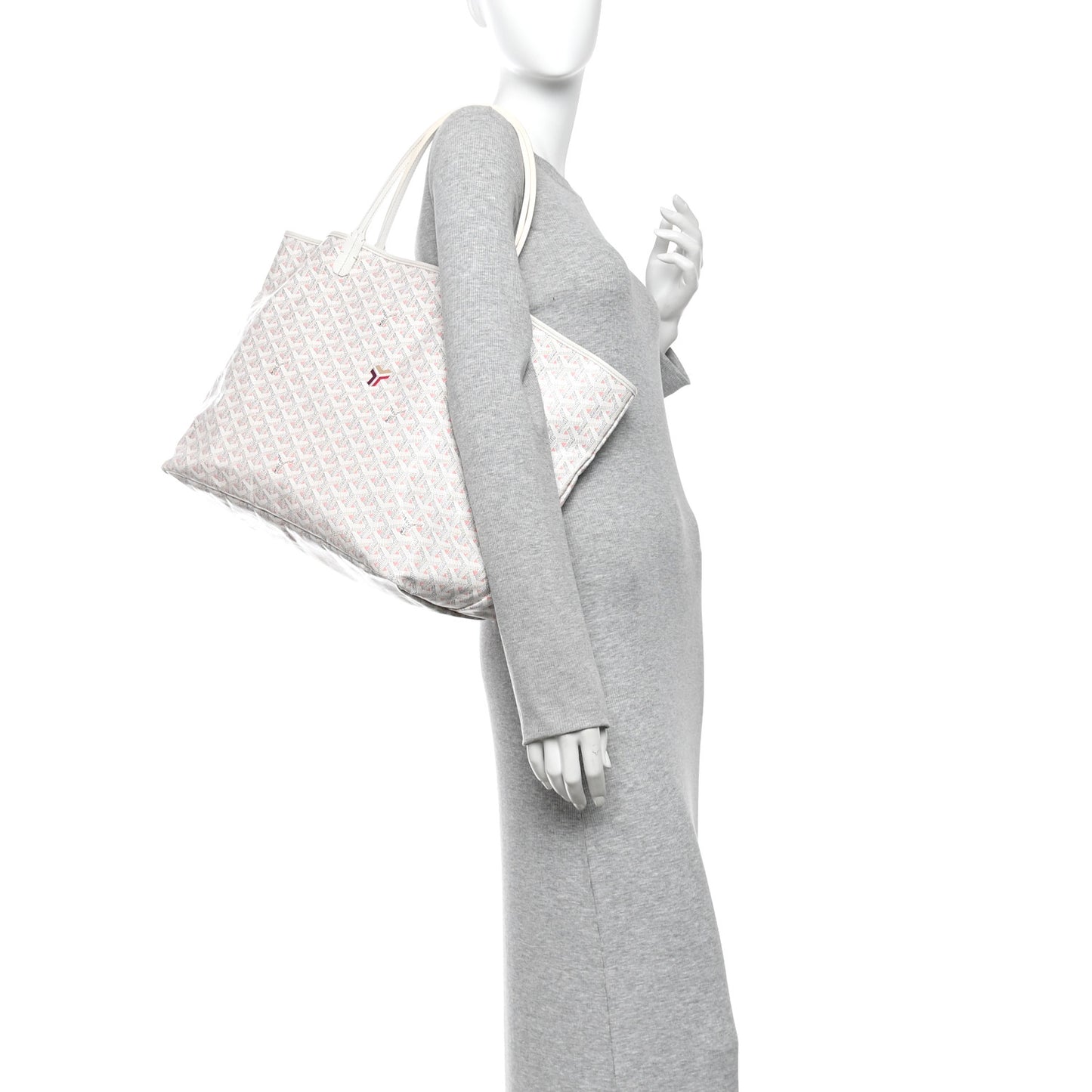 Goyardine Saint Louis Claire Voie GM White Pink
