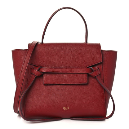 Celine Grained Calfskin Nano Belt Bag Burgundy 1 of 7