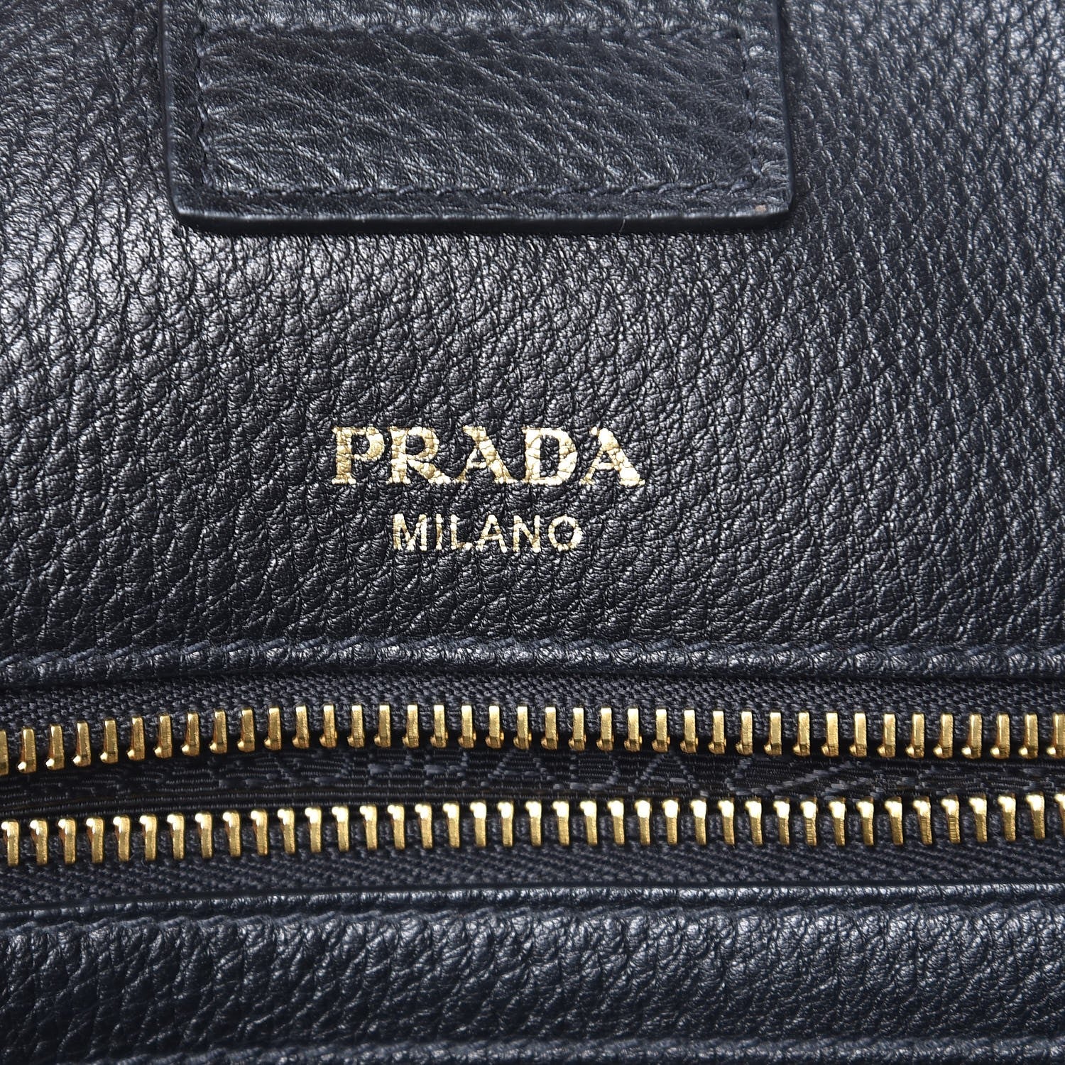 Prada Vitello Daino Tote Black 6 of 9