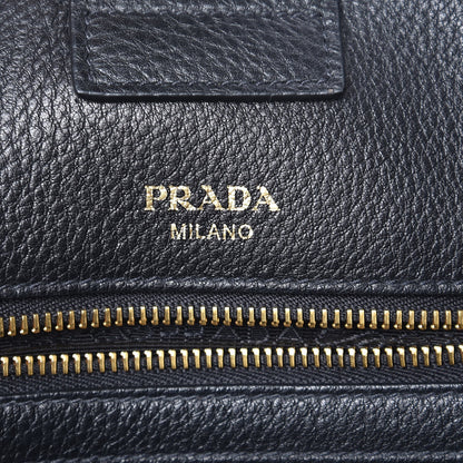 Prada Vitello Daino Tote Black 6 of 9