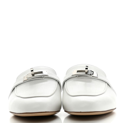 Hermes Calfskin Oz Mules 36 White 2 of 8