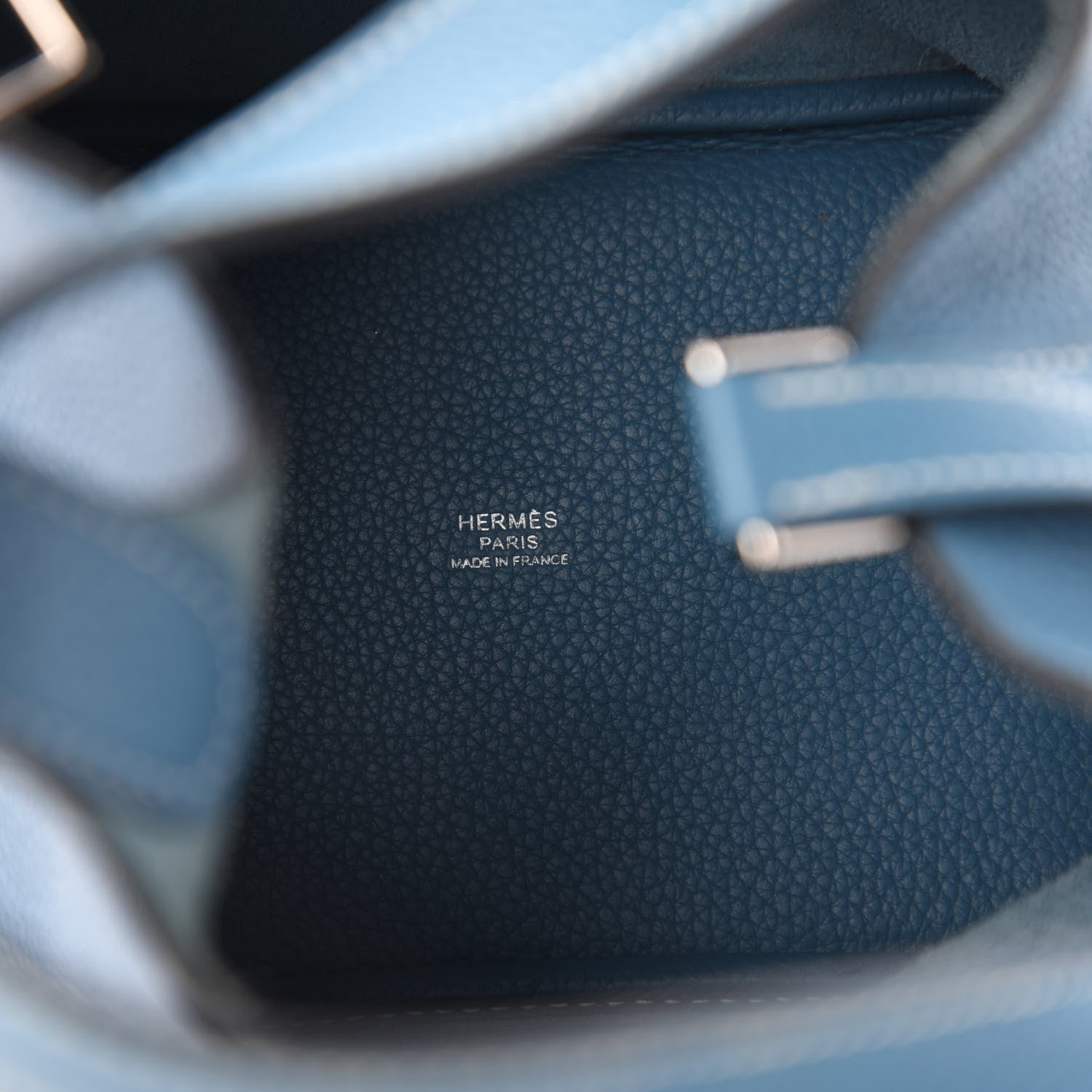 Hermes Taurillon Clemence Picotin Lock 18 PM Blue Jean 8 of 11