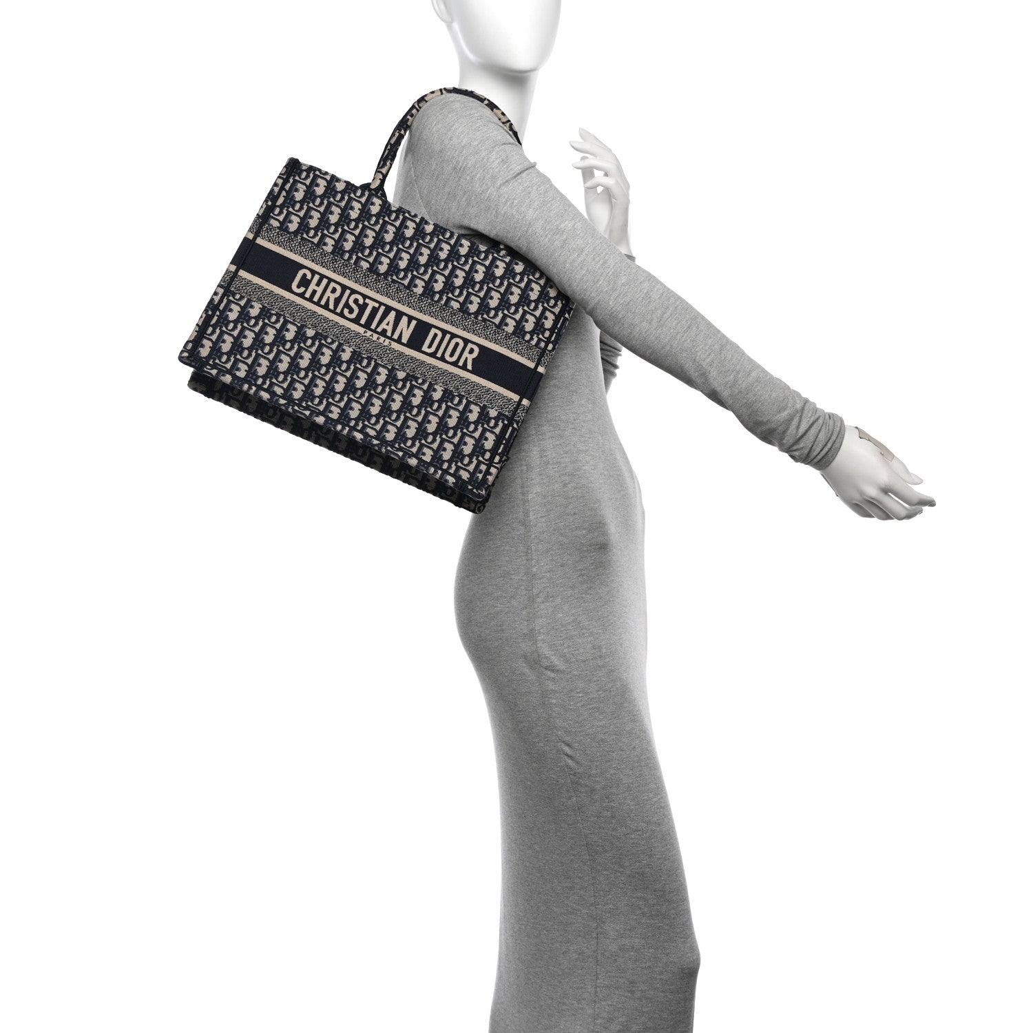 Christian Dior Oblique Medium Book Tote Blue Multicolor 2 of 12