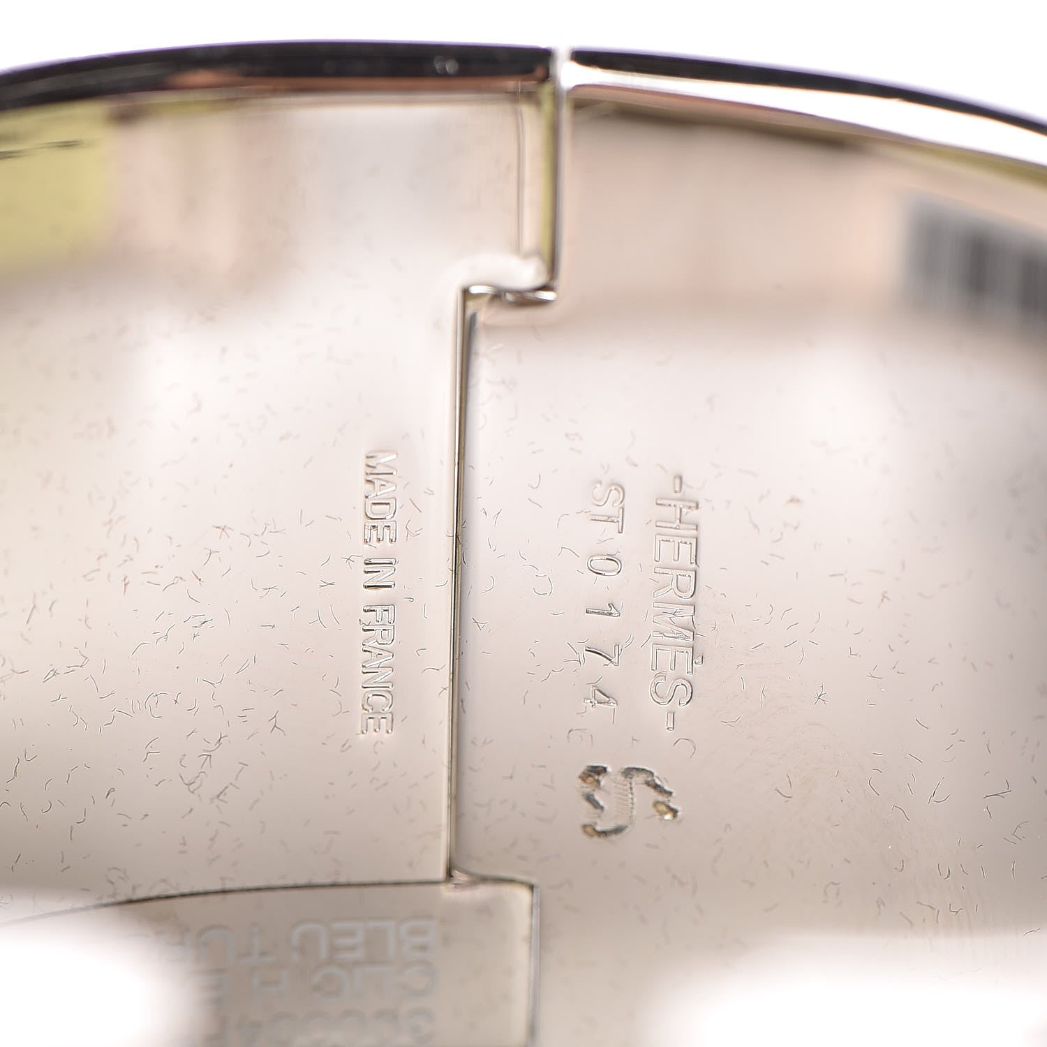 Hermes Enamel Extra Wide Clic Clac H Bracelet PM Bleu Turquin 4 of 4