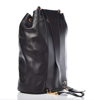 Gucci Calfskin XL Bamboo Drawstring Sling Black 3 of 10