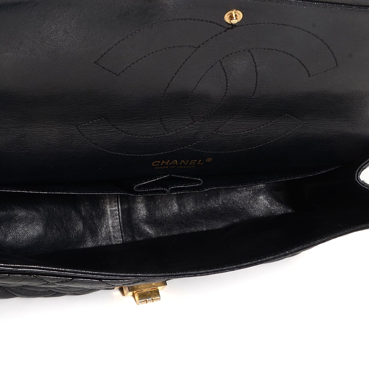 Glazed Calfskin 2.55 Reissue 227 Flap Black