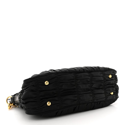Prada Tessuto Nylon Gaufre Tote Black 4 of 13