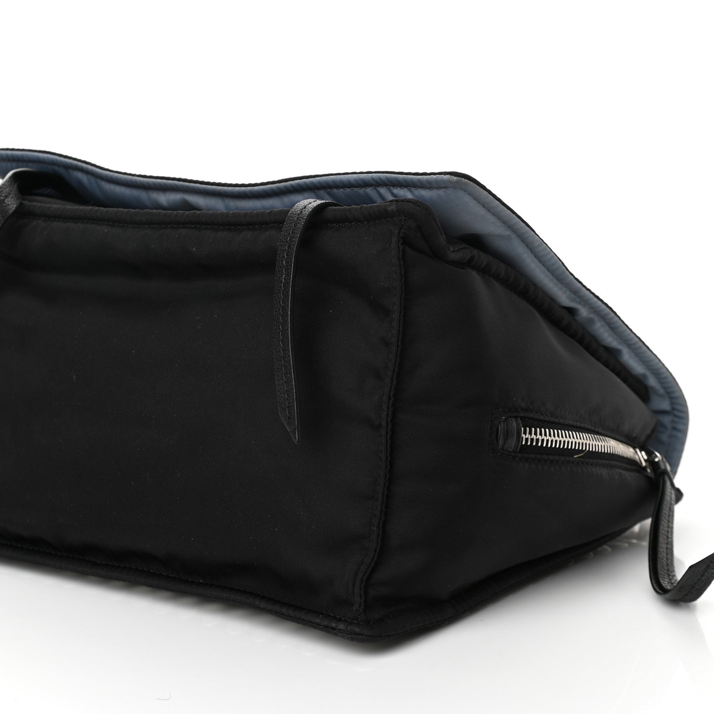 Tessuto Nylon Studded Etiquette Flap Black