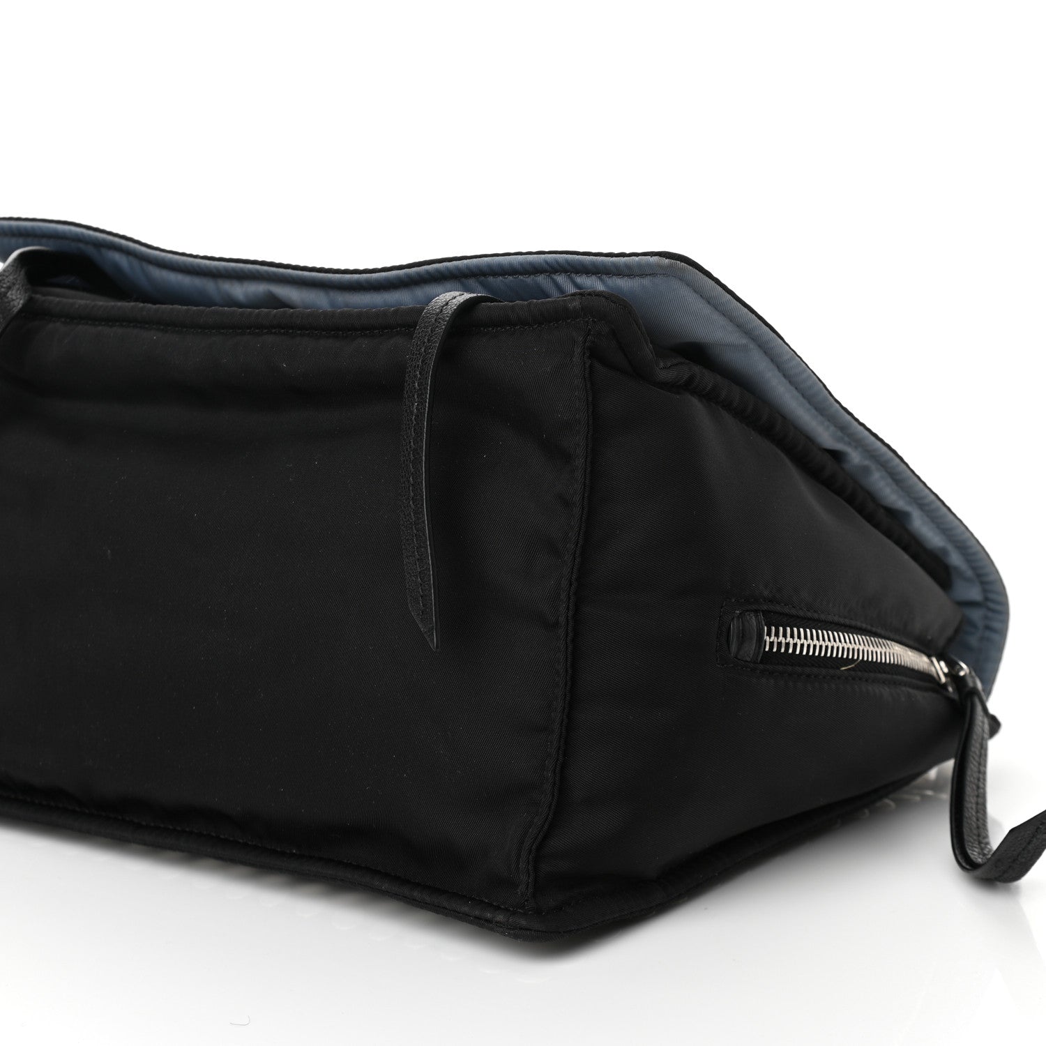 Prada Tessuto Nylon Studded Etiquette Flap Black 9 of 9
