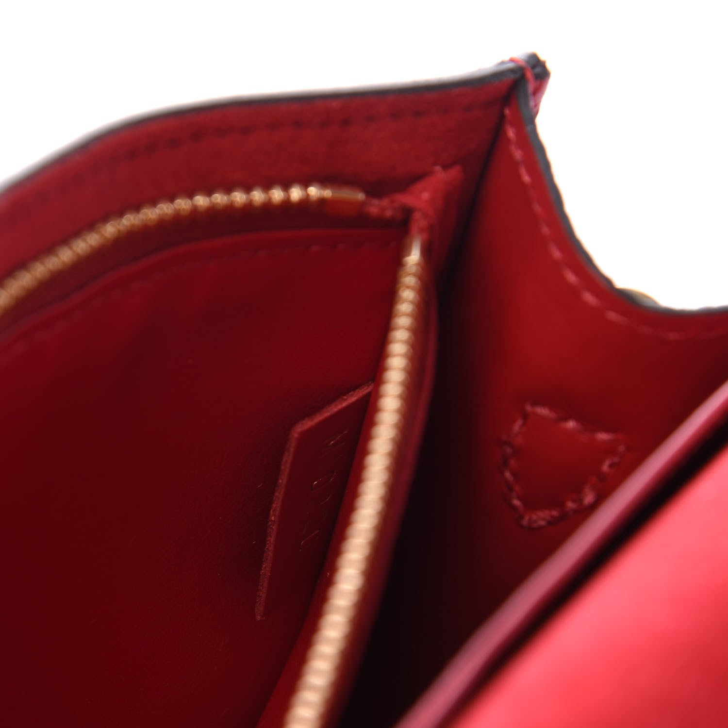 Louis Vuitton Damier Ebene Croisette Chain Wallet Scarlet 7 of 10
