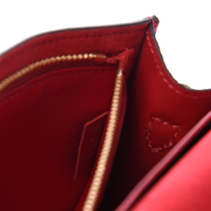 Louis Vuitton Damier Ebene Croisette Chain Wallet Scarlet 7 of 10