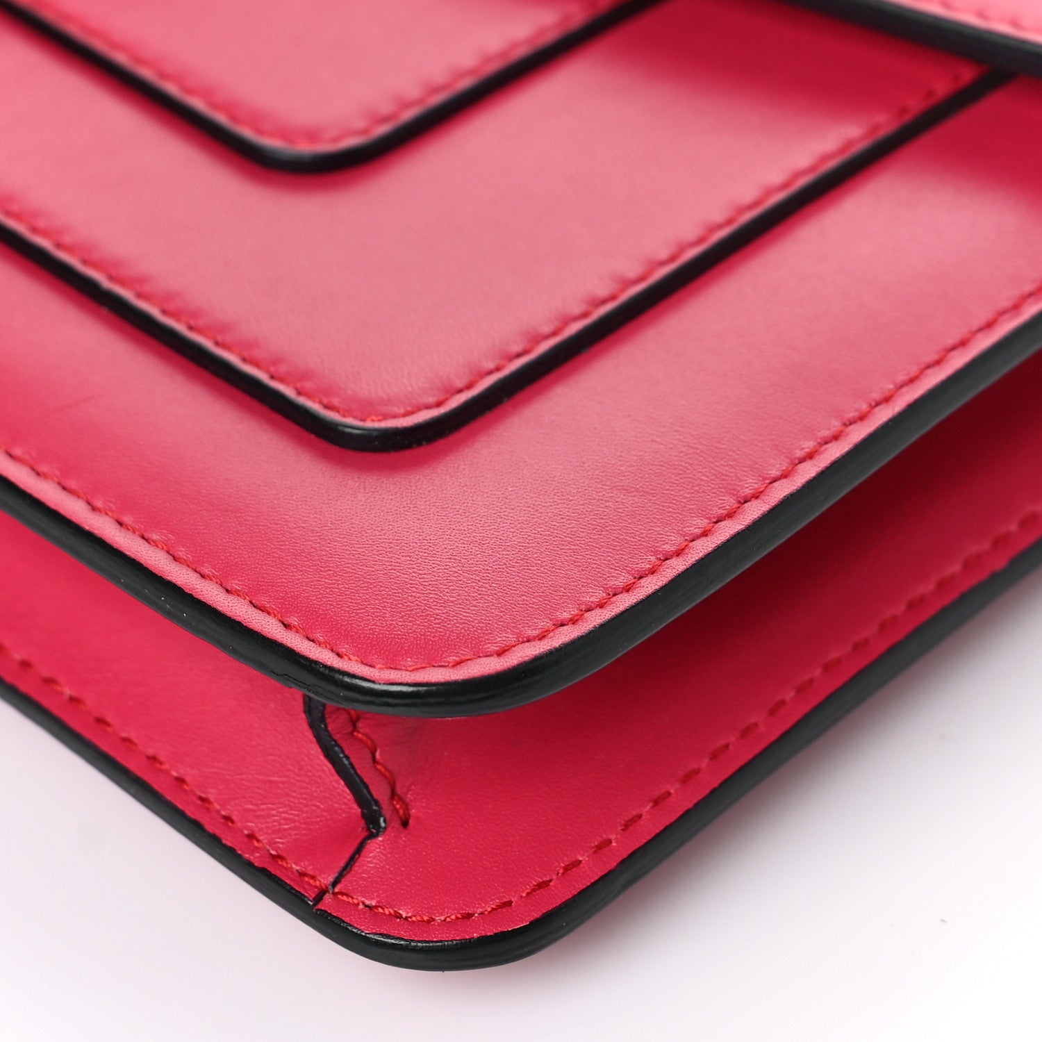 Bulgari Calfskin Serpenti Forever Flap Clutch Ruby Red 9 of 9