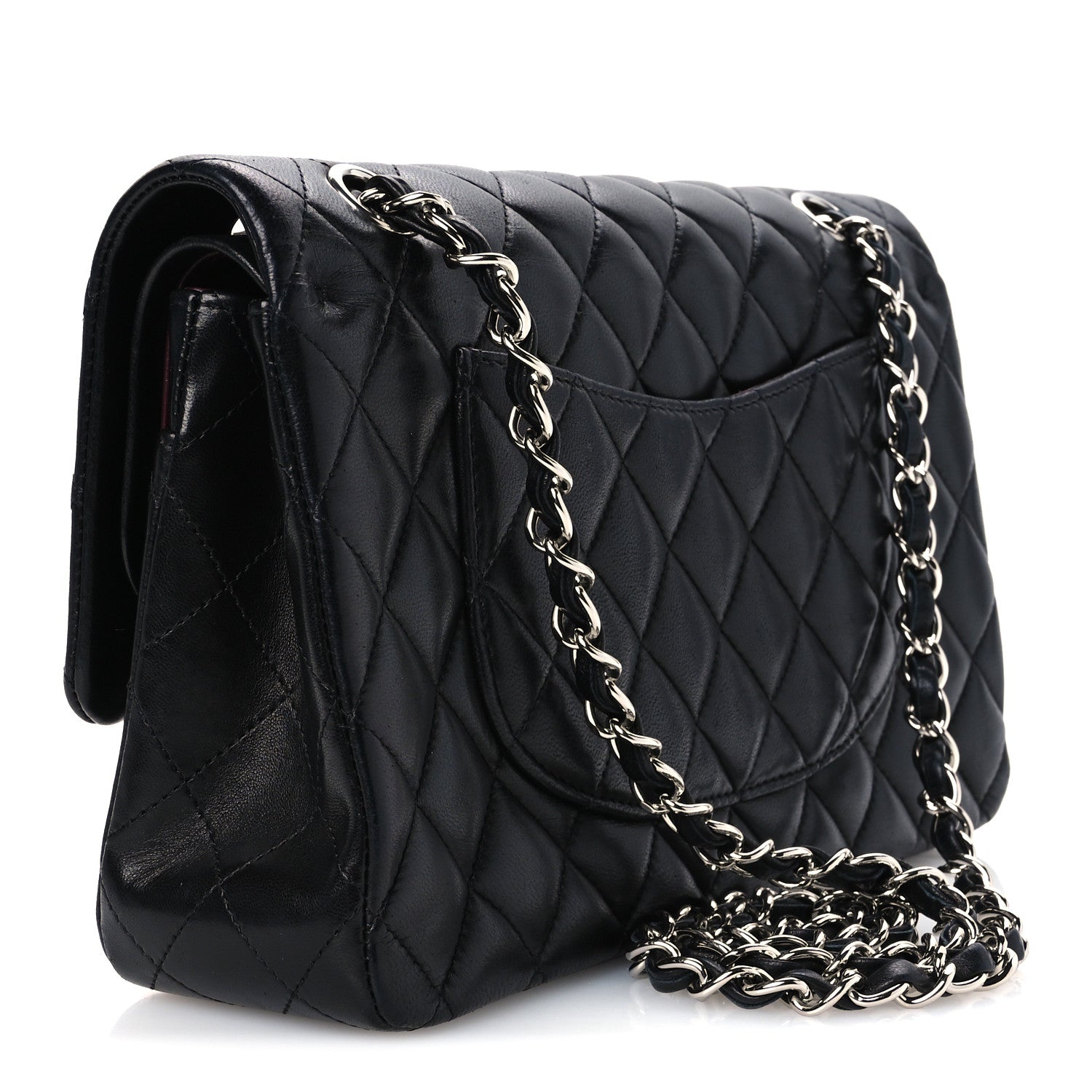 Chanel Lambskin Quilted Medium Double Flap Black Black 2 of 11