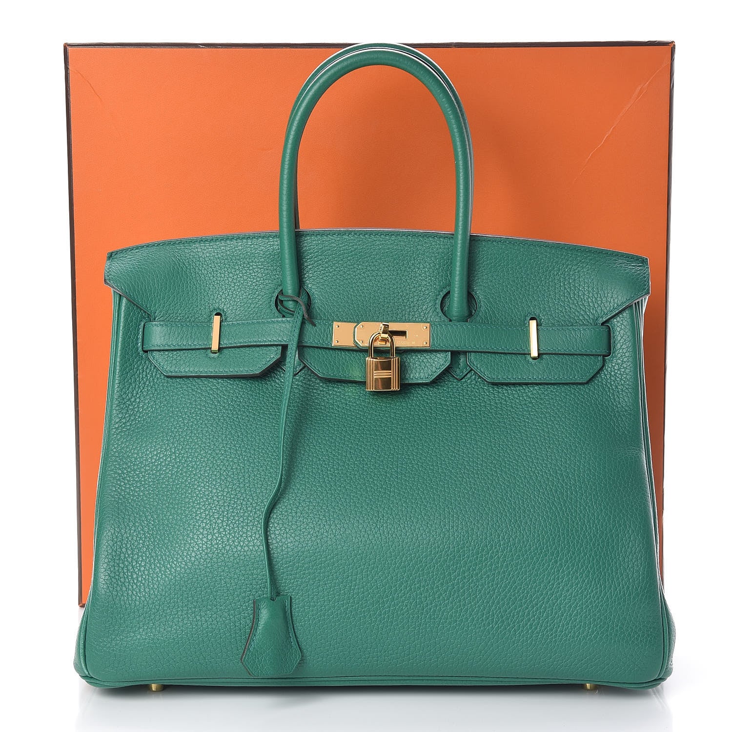 Hermes Taurillon Clemence Birkin 35 Vert Vertigo 35 of 35