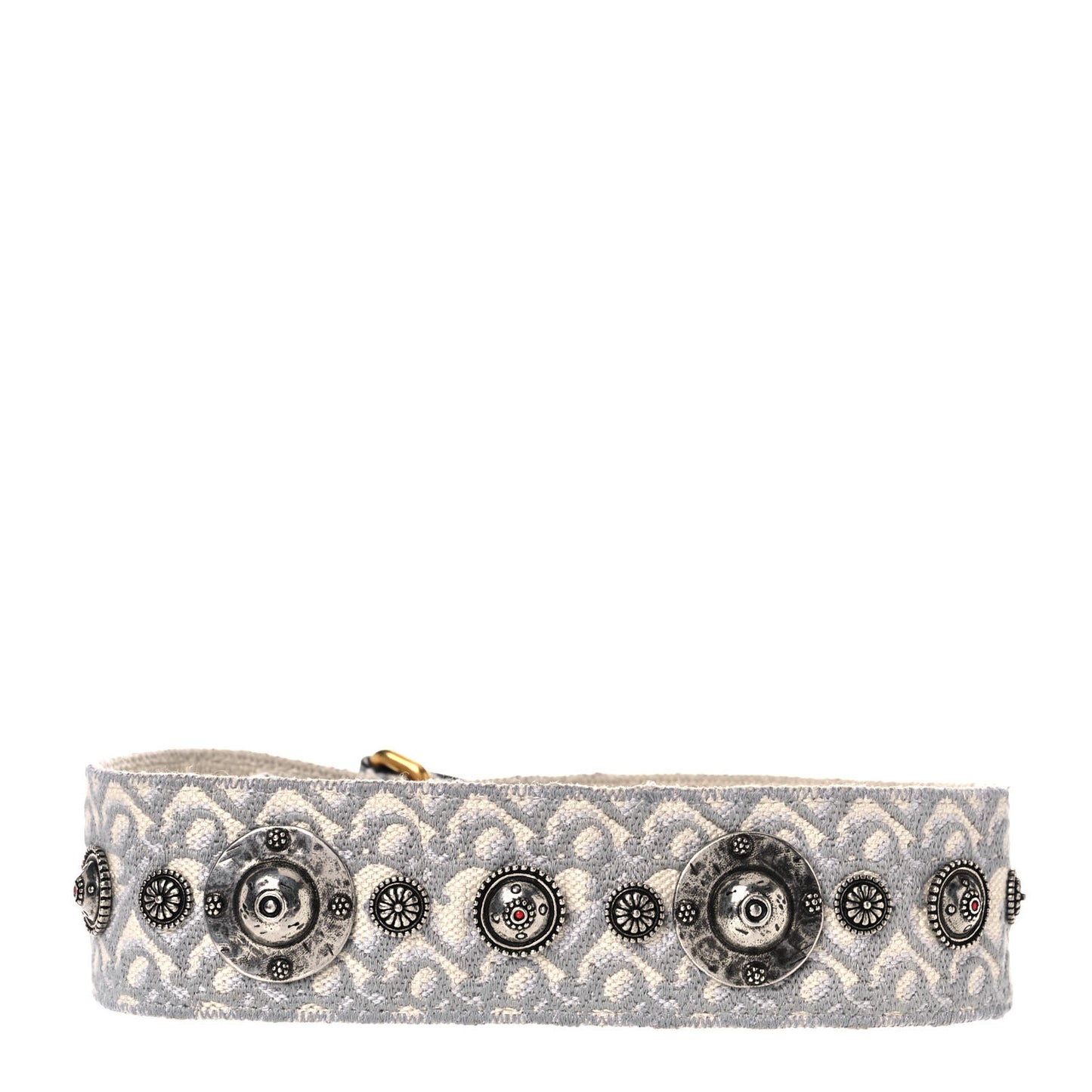 Oblique Studded Shoulder Strap Gris Multicolor