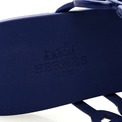 Hermes Rubber Chaine d'Ancre Island Sandals 37 Bleu Smalt 7 of 7
