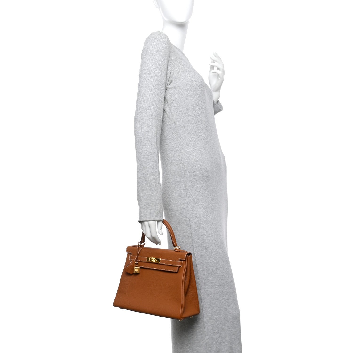 Hermes Togo Kelly Retourne 28 Gold 2 of 11