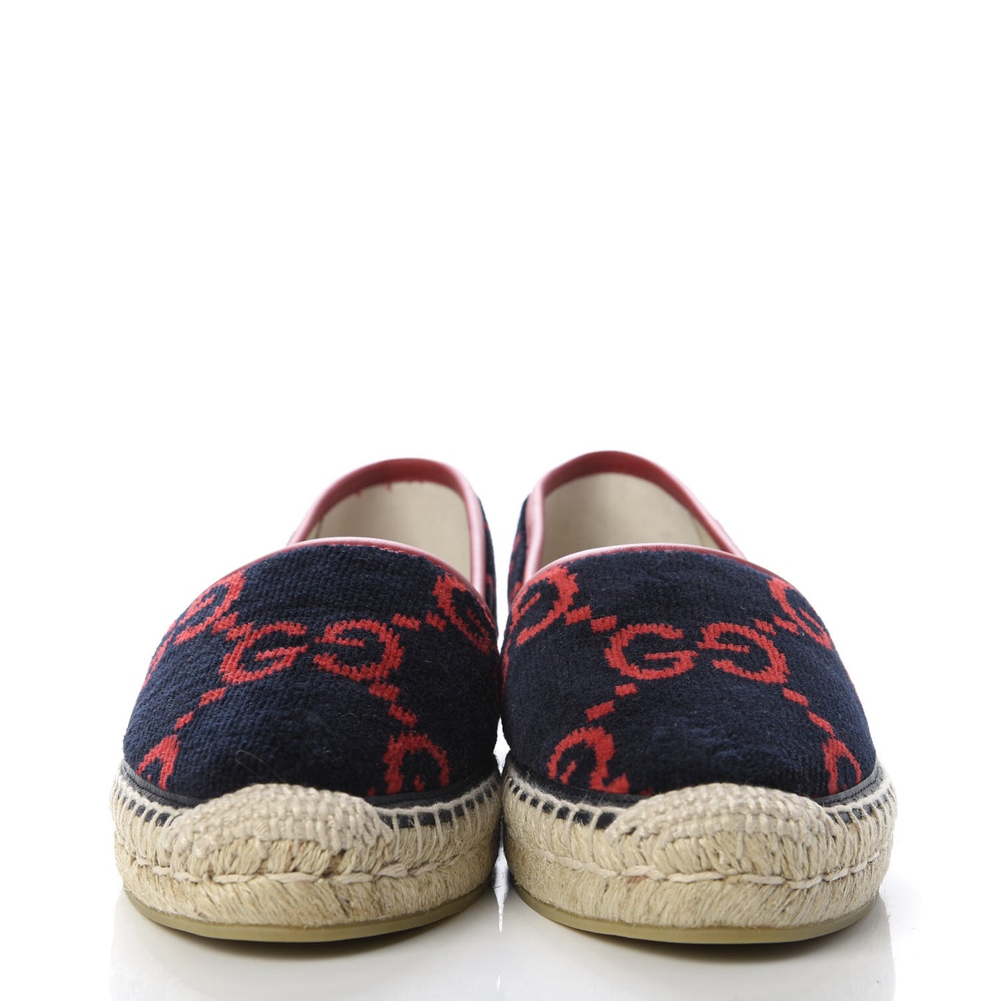 Terry Cloth GG Monogram Espadrilles 38.5 Blue Red