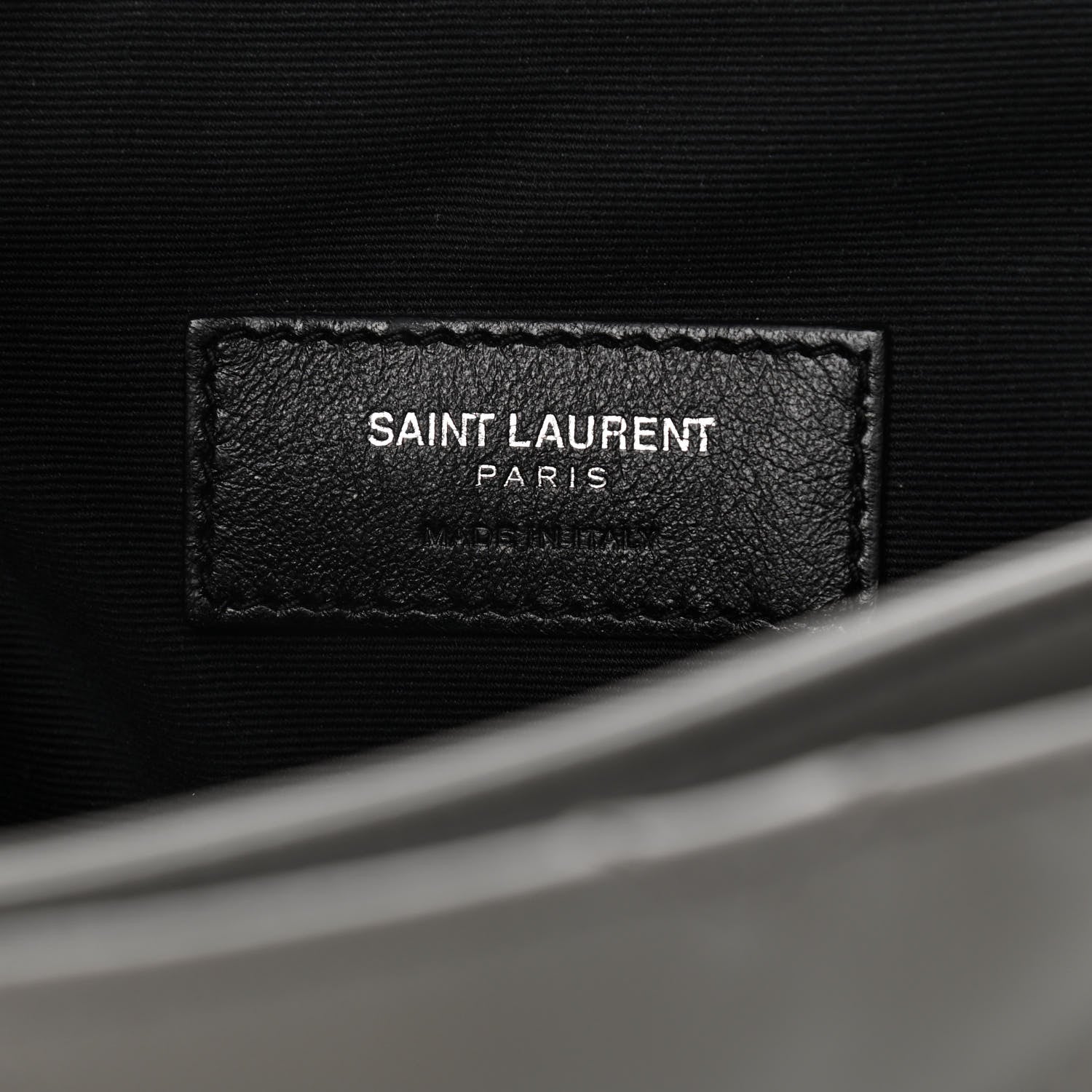 Saint Laurent Calfskin Y Quilted Monogram Loulou Shoulder Bag Pearl Grey 5 of 12
