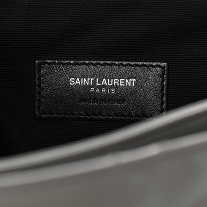 Saint Laurent Calfskin Y Quilted Monogram Loulou Shoulder Bag Pearl Grey 5 of 12