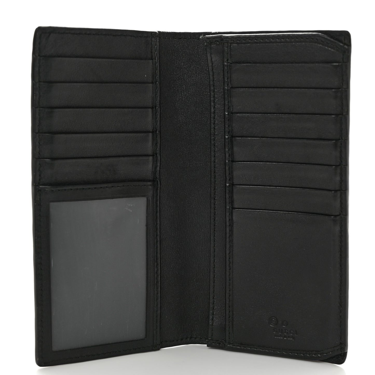 Microguccissima Bi-Fold Organizer Wallet Black