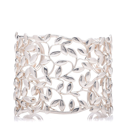 Tiffany Sterling Silver Wide Paloma Picasso Olive Leaf Cuff Bracelet 1 of 5