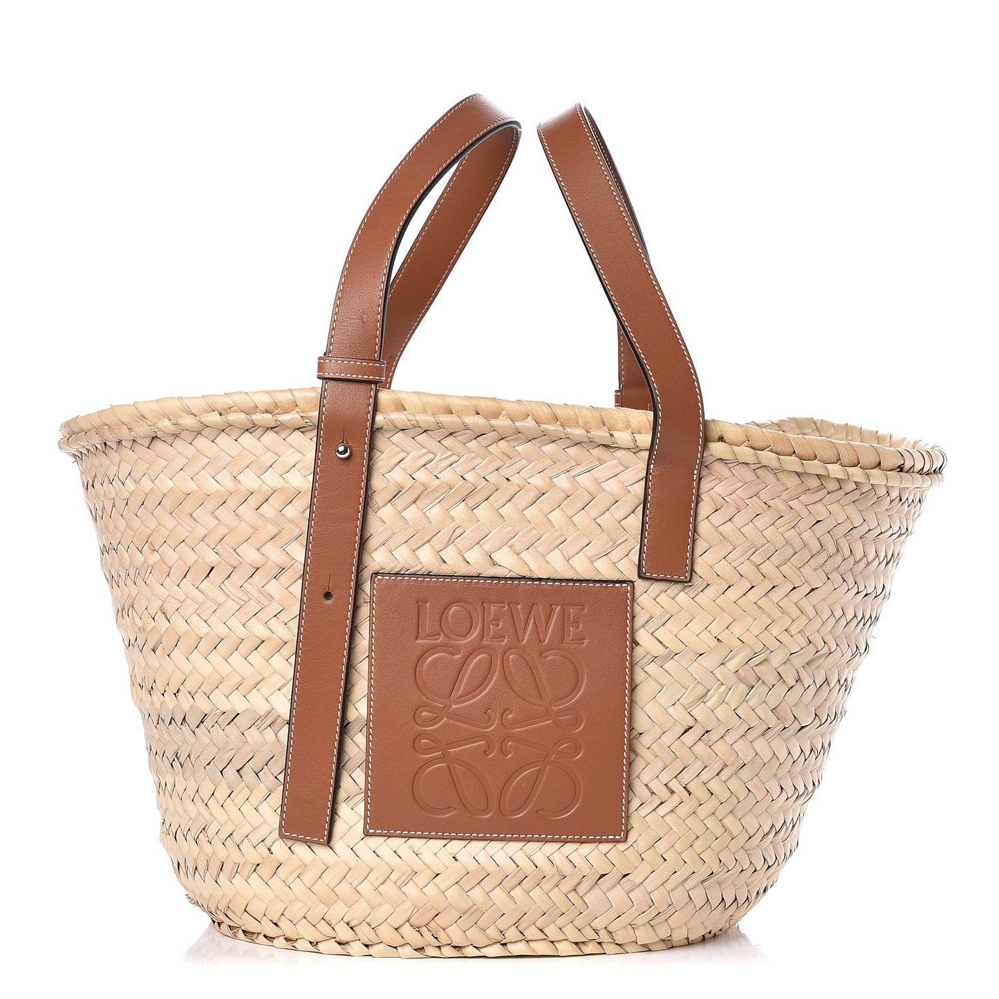 Raffia Basket Tote Bag Natural Tan