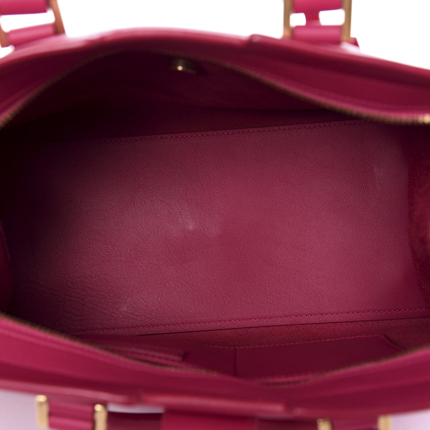 Calfskin Small Classic Y Cabas Fuchsia