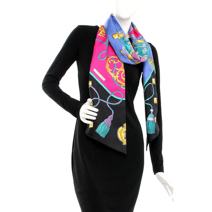 Hermes Silk Les Cles Maxi Twilly 2 of 5