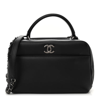Chanel Calfskin Small Trendy CC Bowling Bag Black 1 of 11