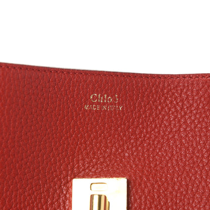 Chloe Grained Lambskin Mini Drew Shoulder Bag Plaid Red 8 of 9