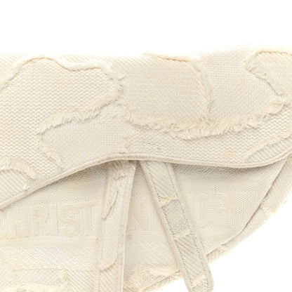 Christian Dior Canvas Embroidered Camouflage Saddle Bag White 8 of 12