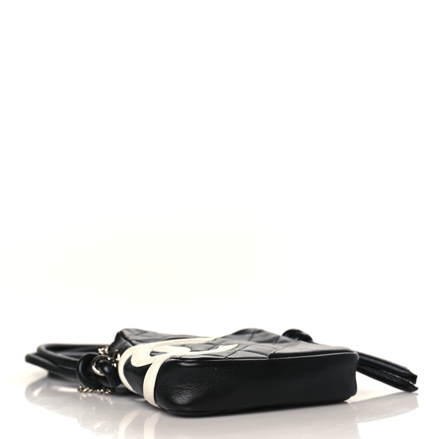 Chanel Calfskin Quilted Small Cambon Messenger Black White 4 of 9