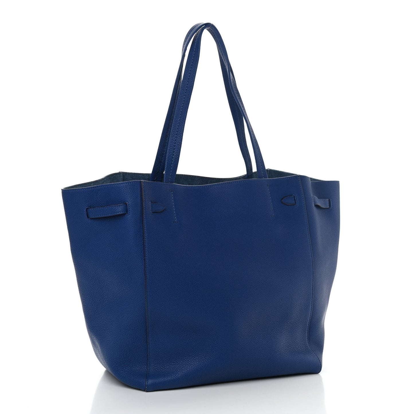 Soft Grained Calfskin Small Belt Cabas Phantom Deep Blue