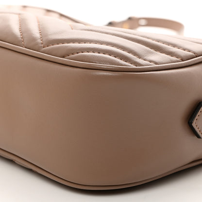 Gucci Calfskin Matelasse Small GG Marmont Chain Shoulder Bag Porcelain Rose 10 of 11