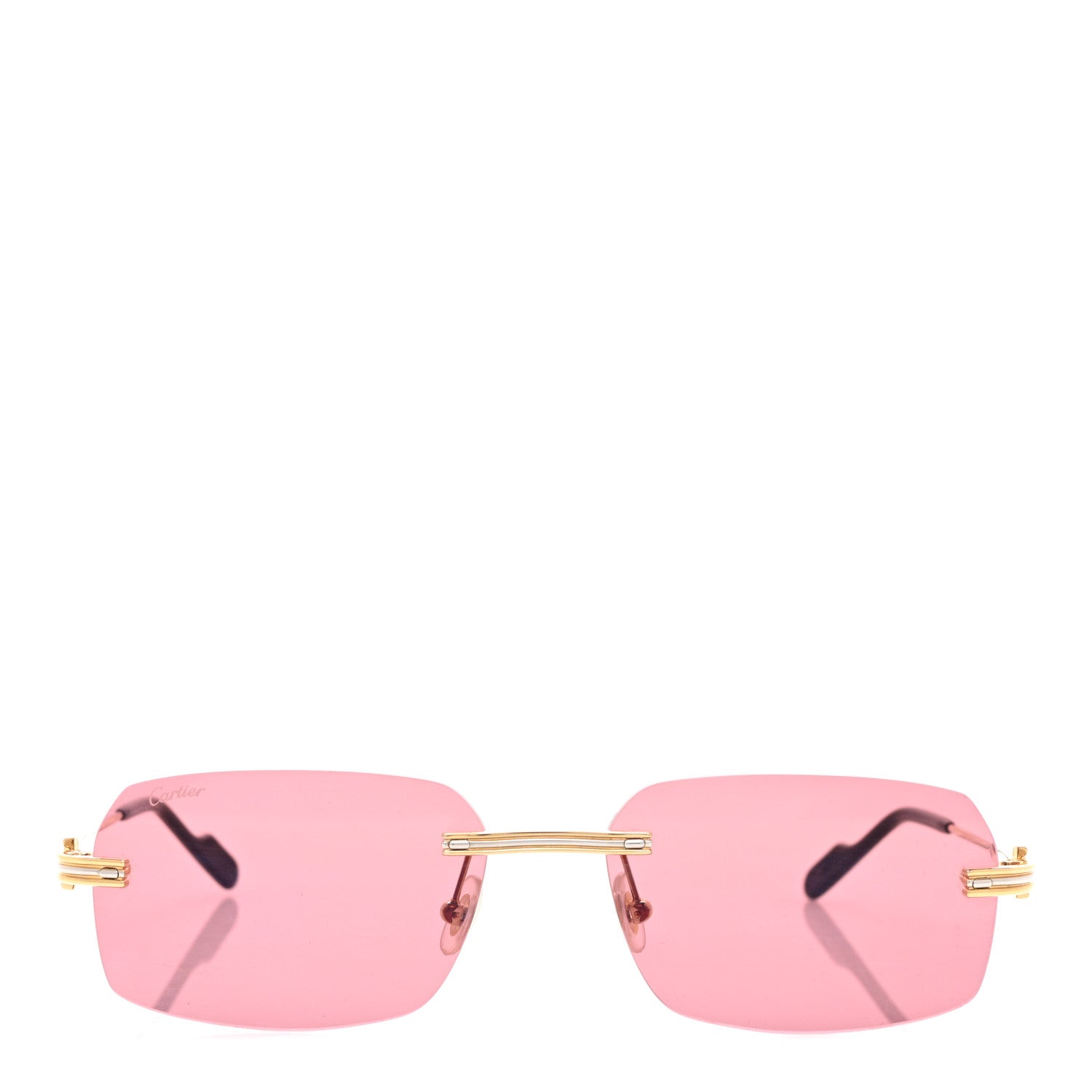 Cartier Premiere De Cartier Square Sunglasses Pink Gold 2 of 8