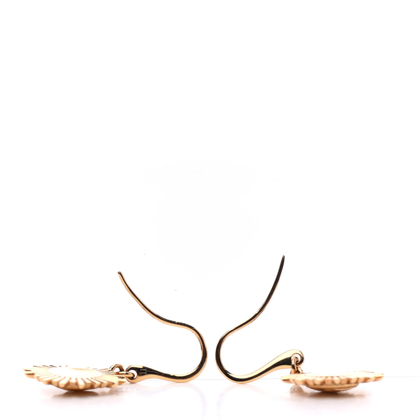 Brass Vendome Drop Earrings Gold