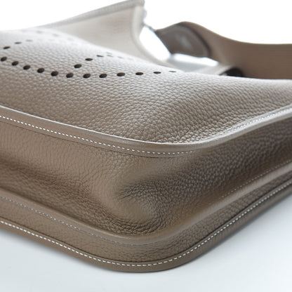 Hermes Taurillon Clemence Evelyne III PM Etoupe 9 of 10