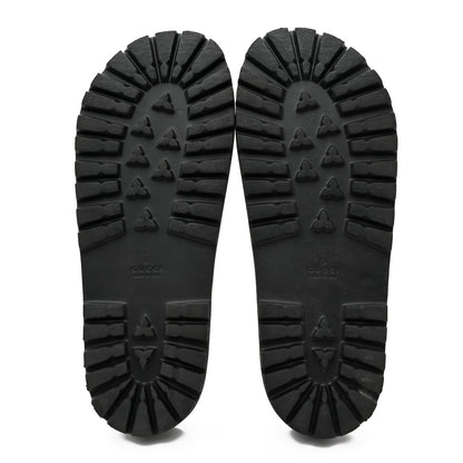 Gucci Rubber Web Mens Slide Sandals 12 Black Green Red 5 of 9