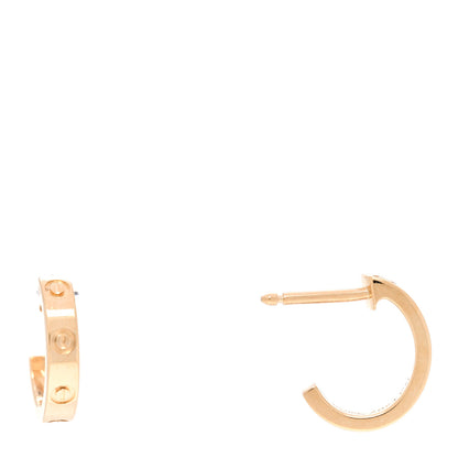 Cartier 18K Yellow Gold Small LOVE Hoop Earrings 1 of 5